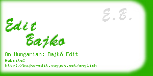 edit bajko business card